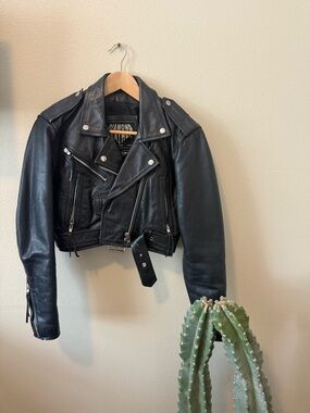 Diamond Supply Co. Black Leather Moto Jacket